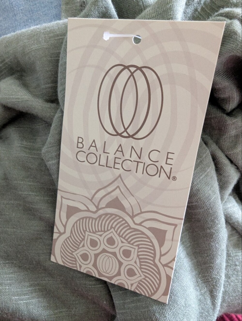 Balance Collection Olive Green Scoop Neck Long-Sleeve Top - Picture 6 of 7